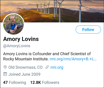 Amory Lovins twitter