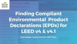 Finding environmental product declarations for LEED v4