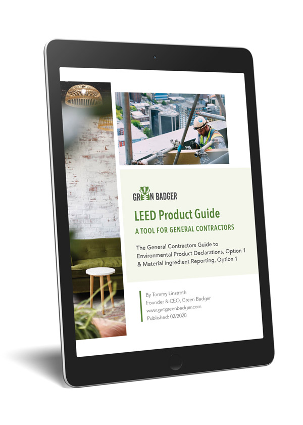 The LEED product guide is a free ebook for general contractors working on LEED projects.