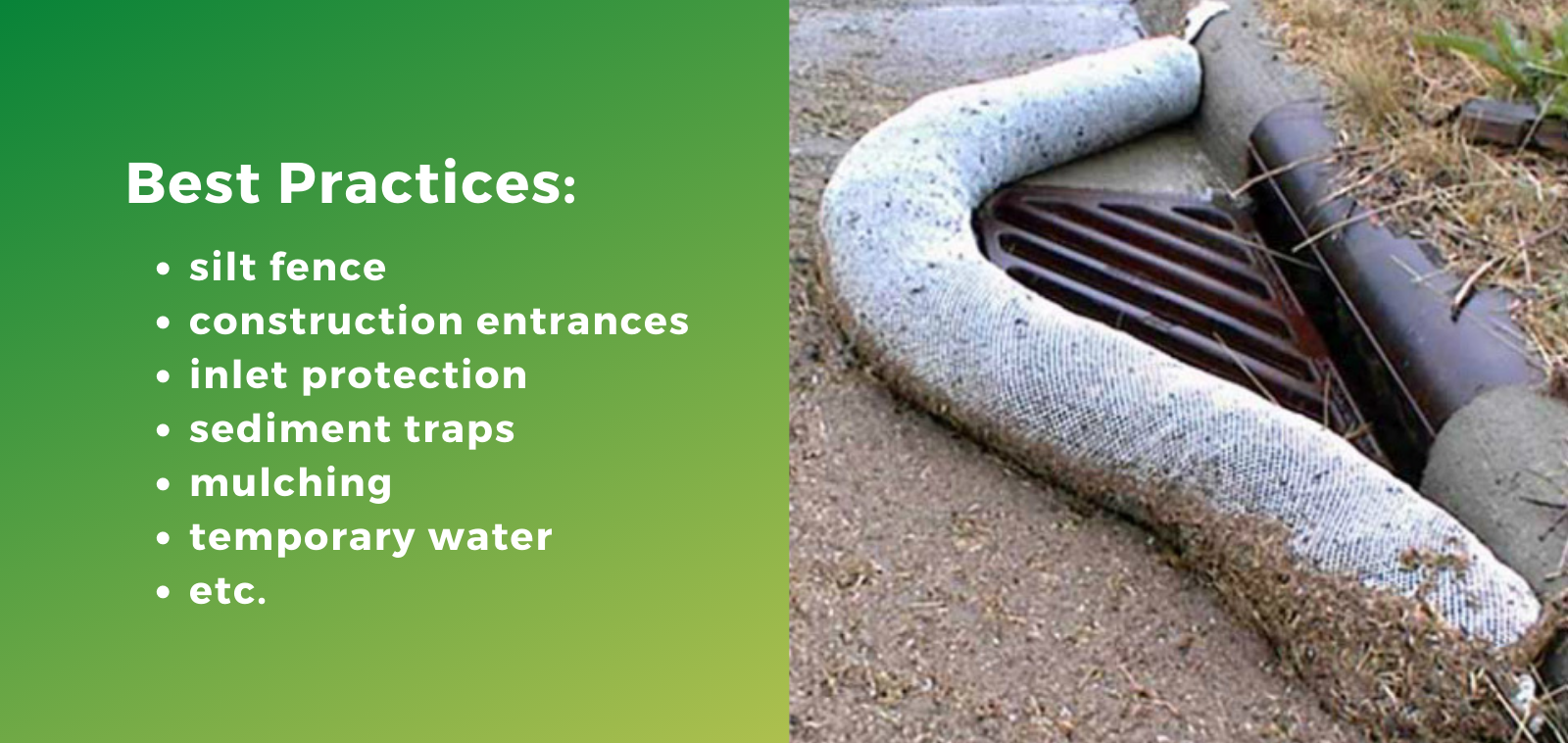 Best practices for erosion and sedimentation control LEED construction prerequisite
