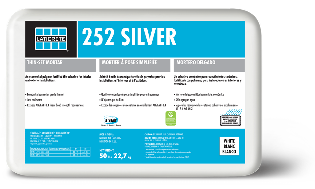 LATICRETE 252 Silver Thin-Set Mortar