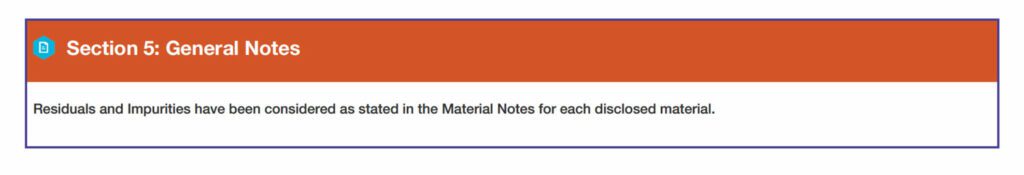 Section 5: General Notes