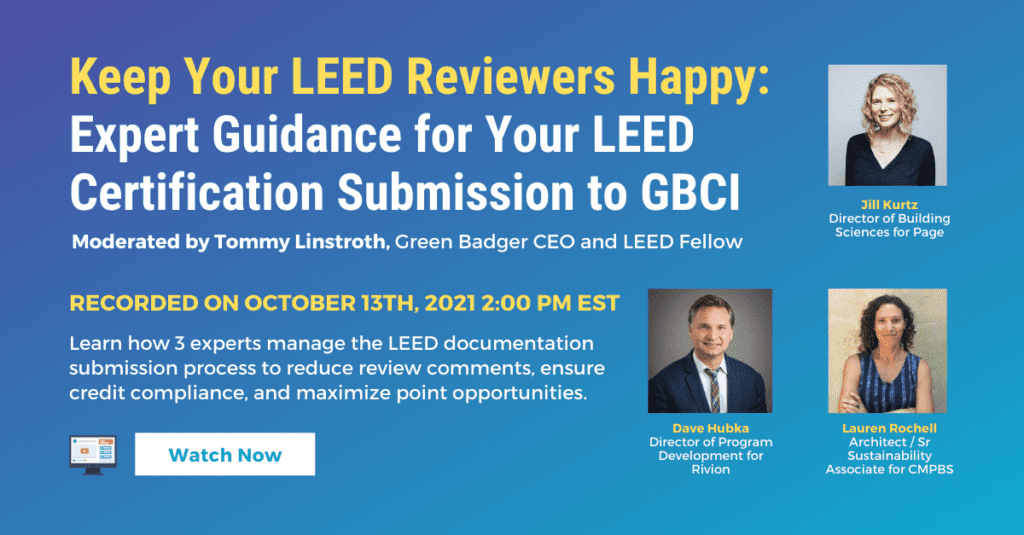 Keep Your LEED Reviewers Happy Green Badger Expert Guidance