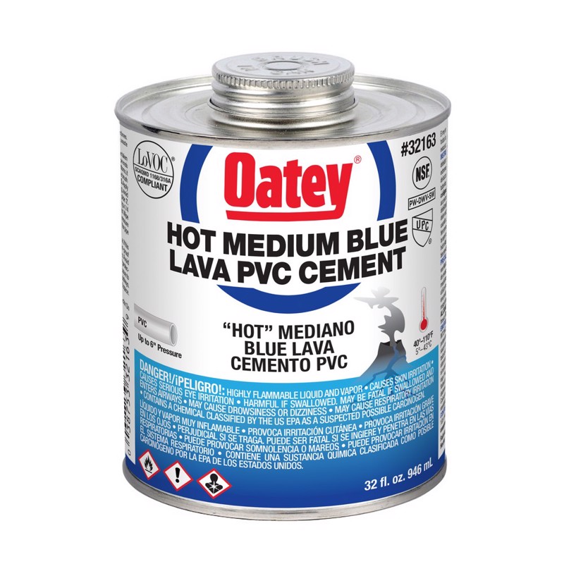 Oatey: PVC Blue Lava Hot Cement
