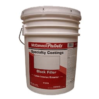 Product: McCormick Paints Interior/Exterior Latex Block Filler 01015
