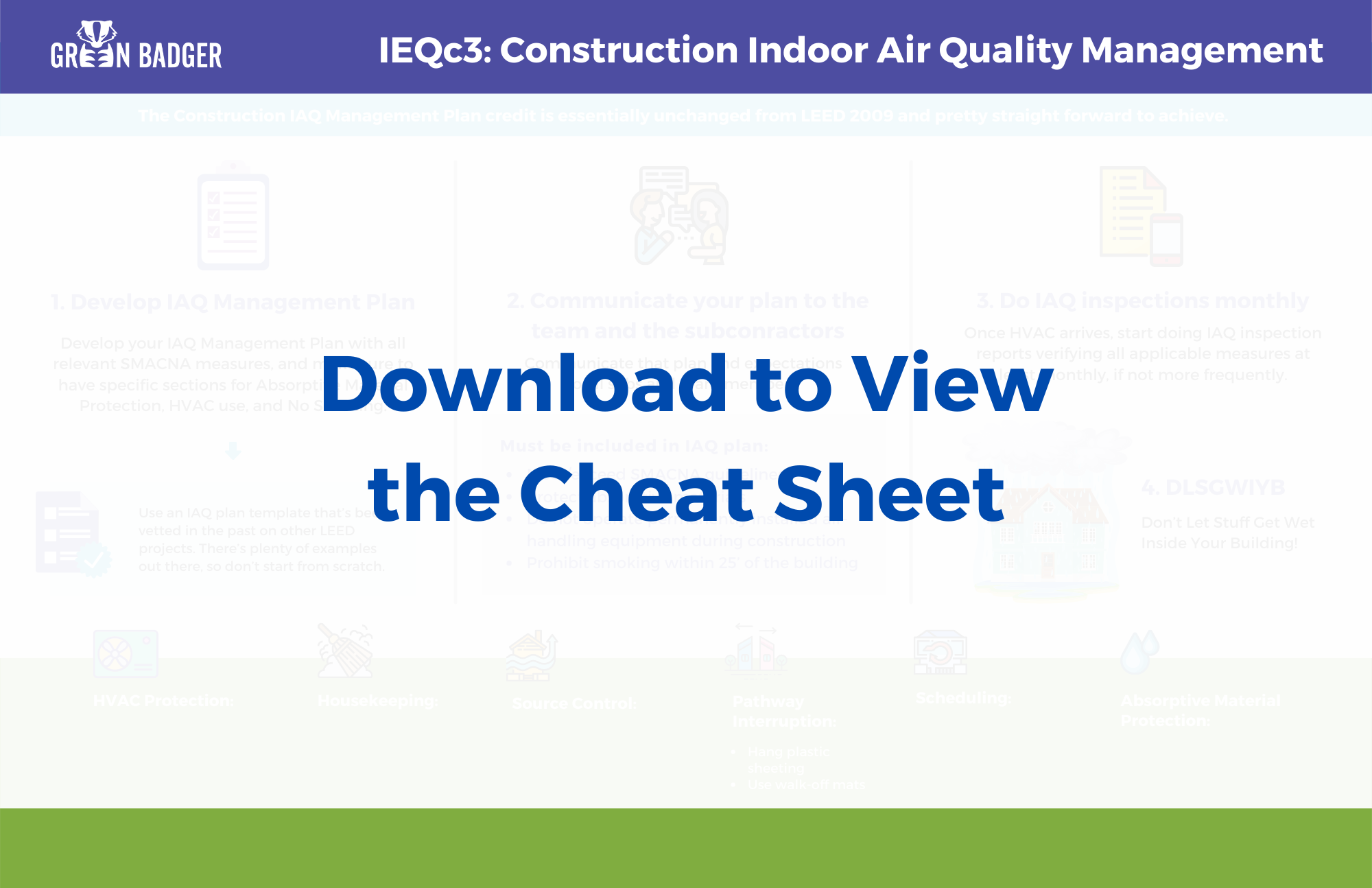 IAQ Credit Cheat Sheet preview