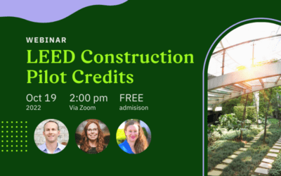 LEED construction pilot credits webinar