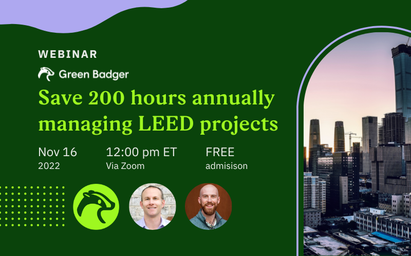 save 200 hours green badger webinar