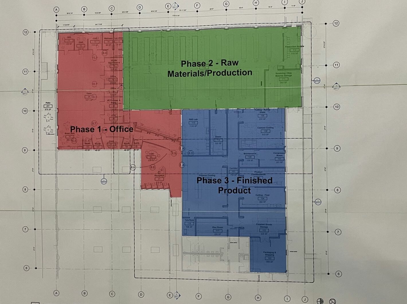 SCHEDULING: Project is split up in Phases to ensure trades are not working on top of each other, and to minimize exposure of emitting materials; finishes to other trades.