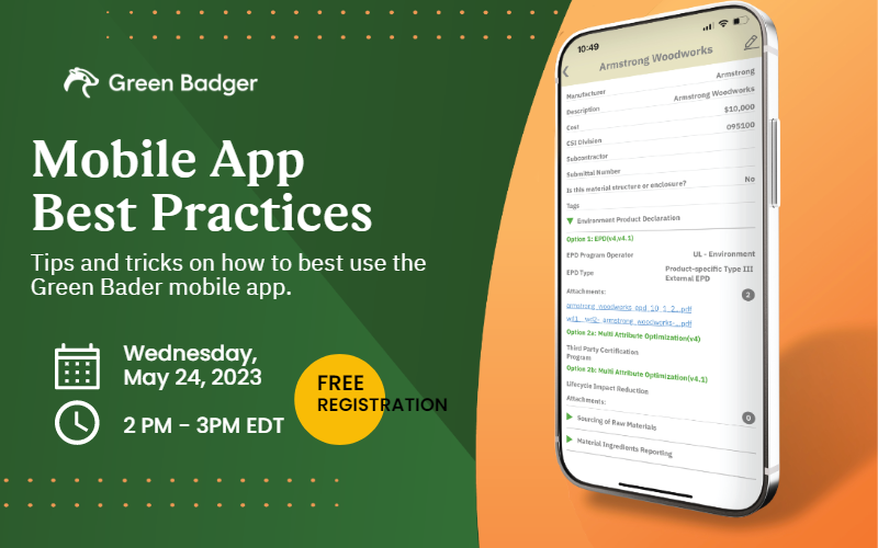 Green Badger mobile app best practices webinar image