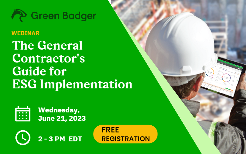 The General Contractor's Roadmap for ESG Implementation Webinar
