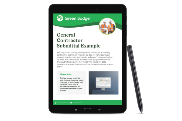Green Badger Submittal Example Download page