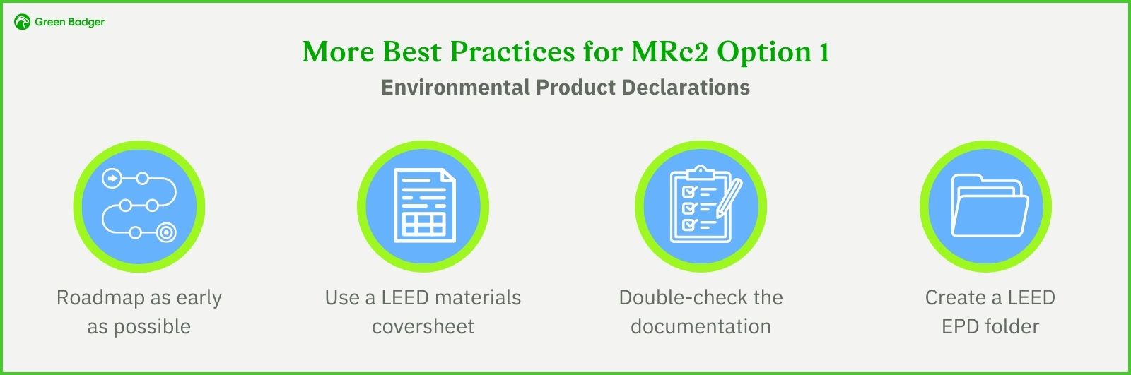 Green Badger's Ultimate Guide to LEED - Best Practices for MRc2 Option 2