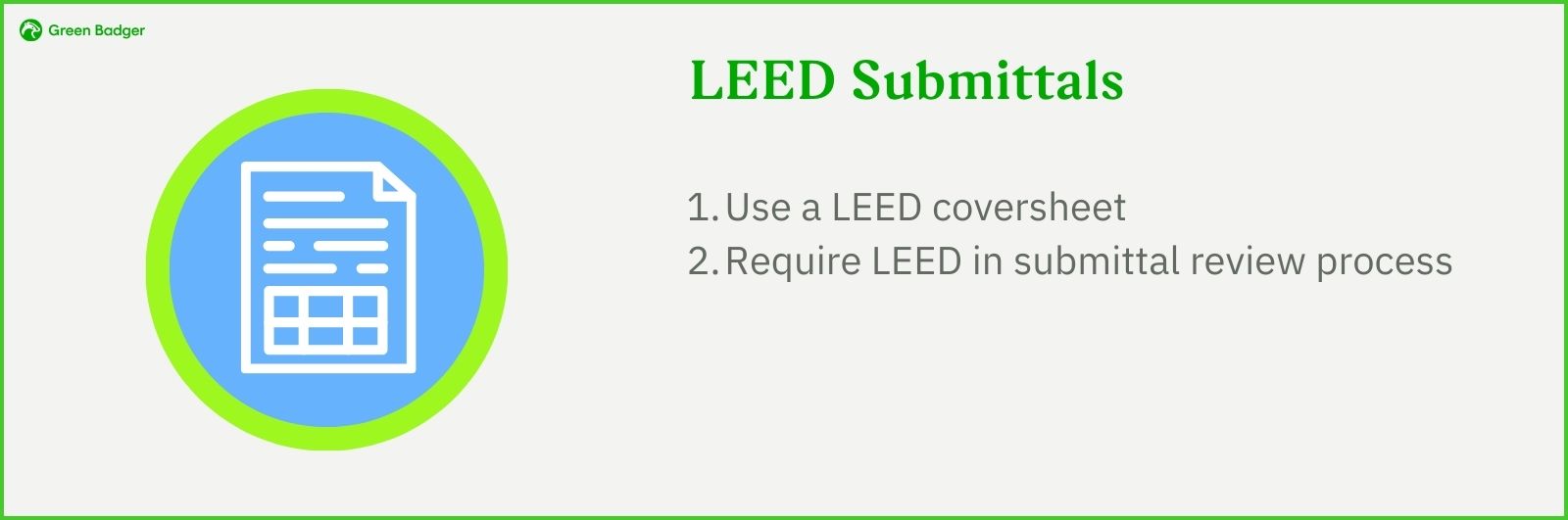 LEED Submittals