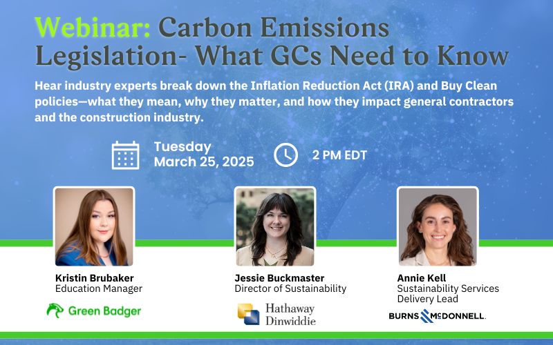 Carbon Emissions Legislation - Green Badger Webinar