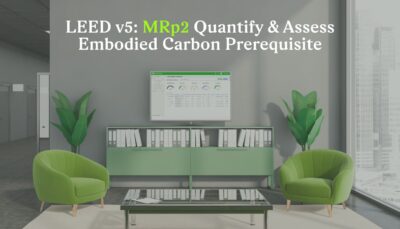 Picture of office building with green furniture